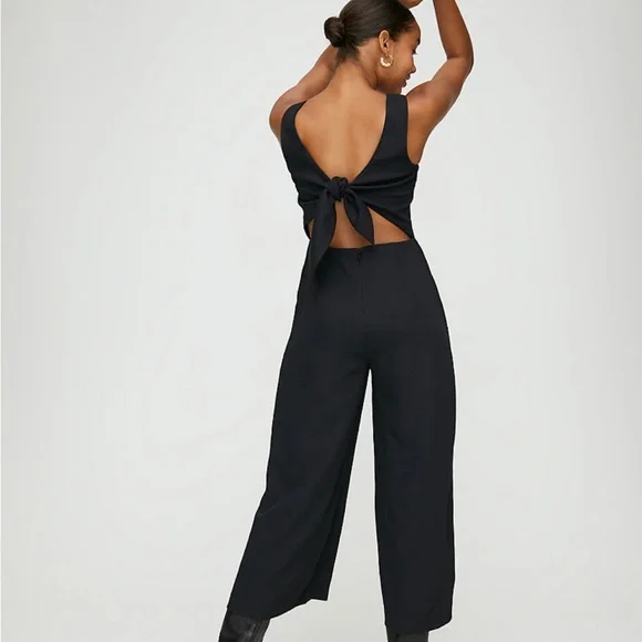 Wilfred Black Wide-Leg Jumpsuit - Picture 3 of 7